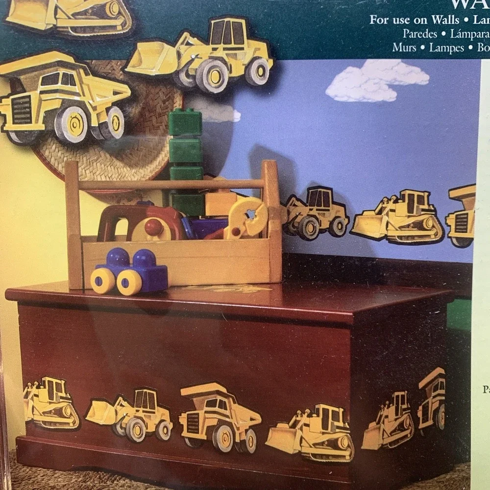 1  Package 25 Wallpaper Cutouts Wallies NEW Heavy Trucks Construction